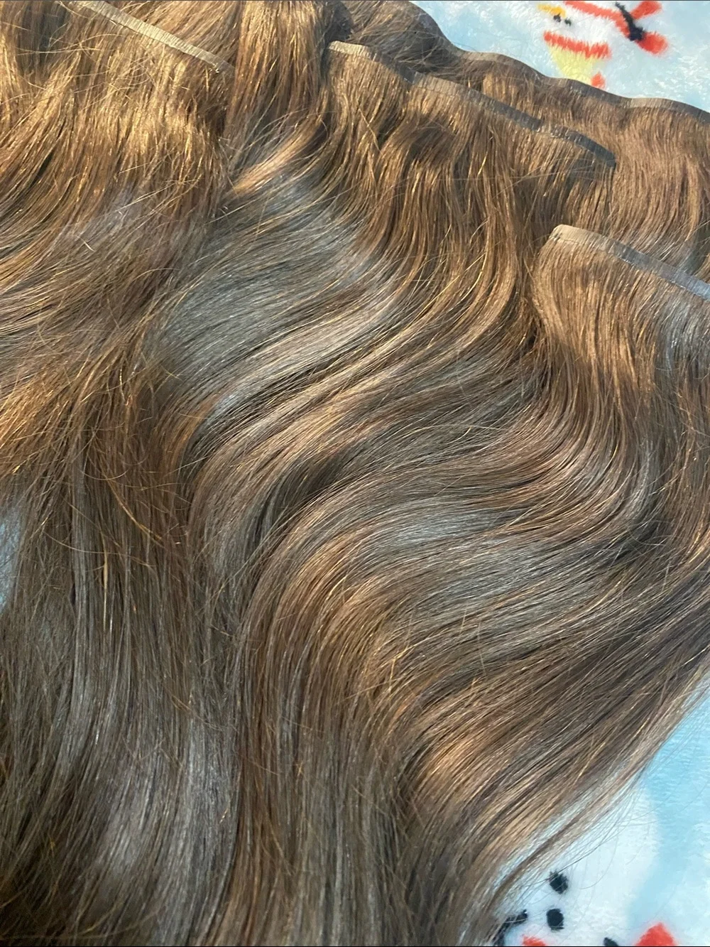 Bellami walnut brown extensions 22 inch 180g silk seam - Picture 1 of 3